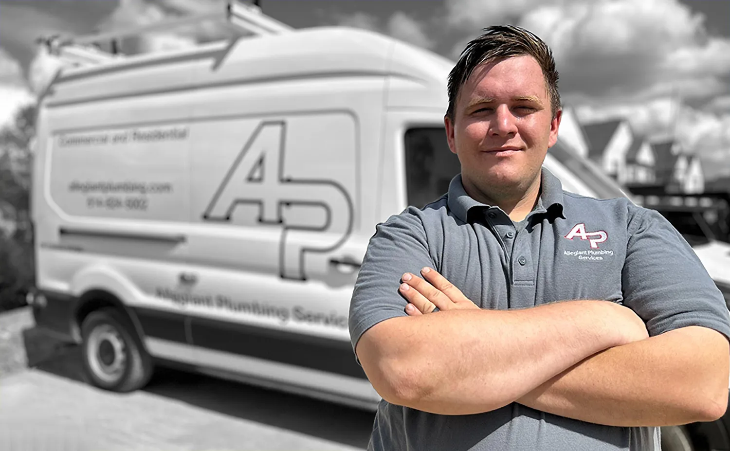 Professional plumbing services background
